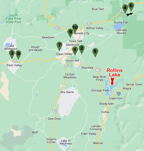 Explore! - Map of Nevada County Breweries